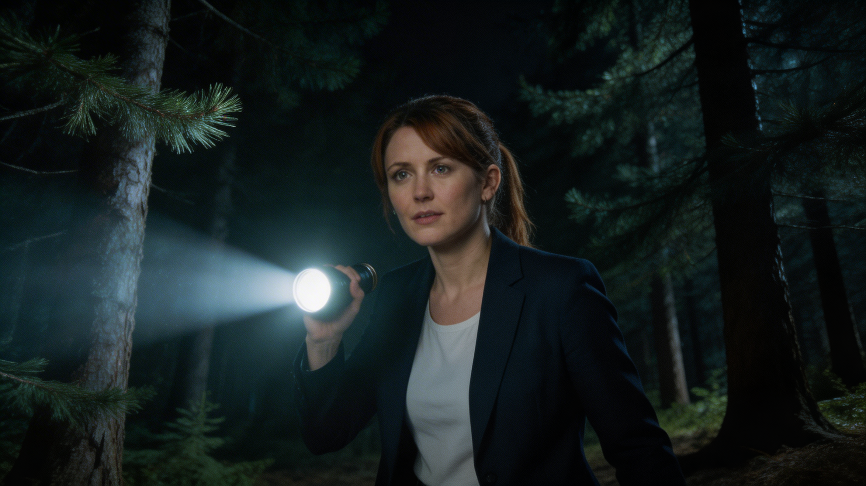 Who Killed...? — detective in forest